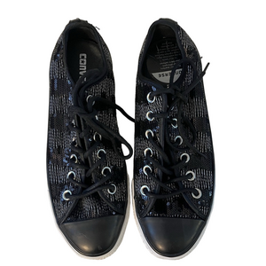 Converse Silver Sequin Low Top Sneaker Womens Size 6